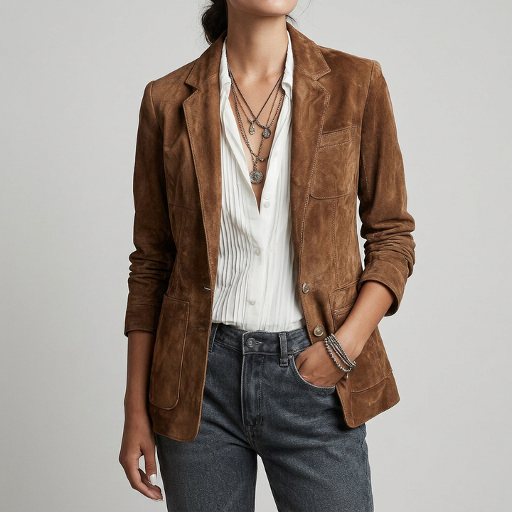 Selene Suede Effect Blazer