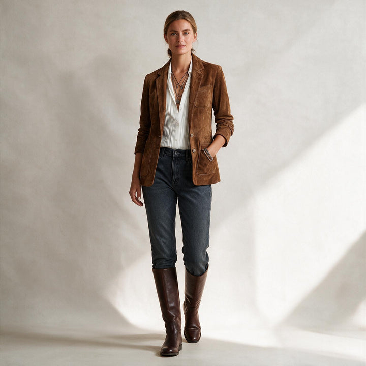 Selene Suede Effect Blazer
